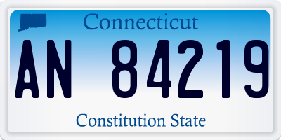 CT license plate AN84219