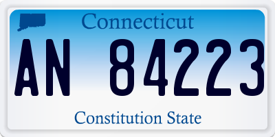 CT license plate AN84223