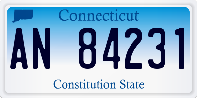 CT license plate AN84231