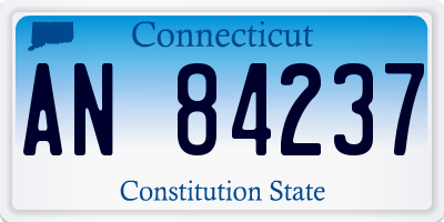 CT license plate AN84237