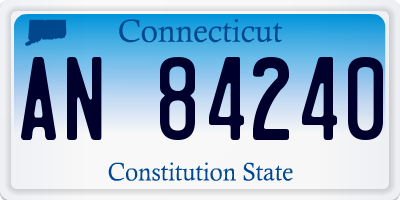 CT license plate AN84240