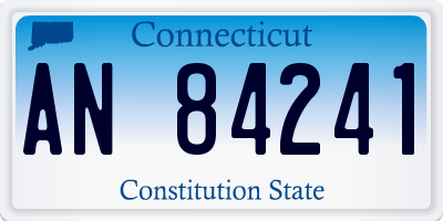 CT license plate AN84241