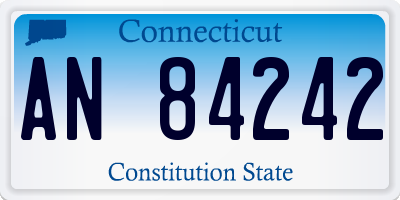 CT license plate AN84242