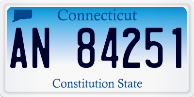 CT license plate AN84251