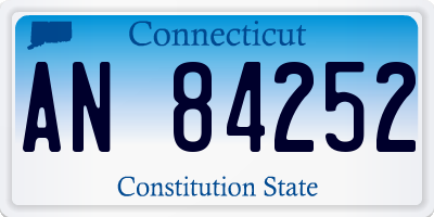 CT license plate AN84252