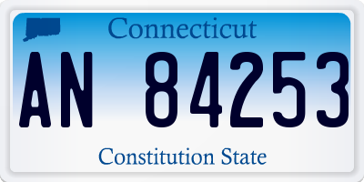 CT license plate AN84253