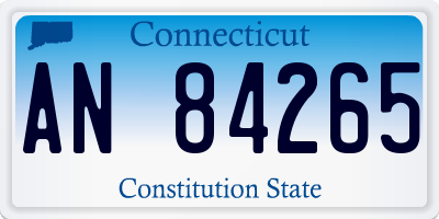 CT license plate AN84265