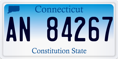 CT license plate AN84267