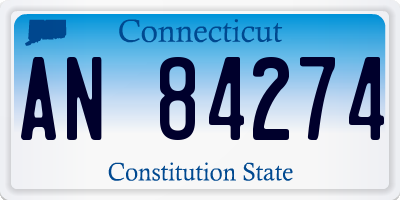 CT license plate AN84274