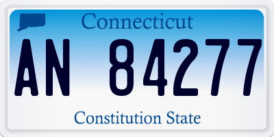 CT license plate AN84277