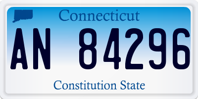 CT license plate AN84296