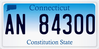 CT license plate AN84300