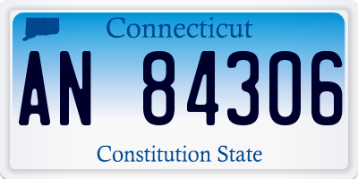 CT license plate AN84306