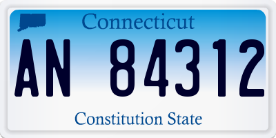 CT license plate AN84312