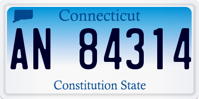 CT license plate AN84314