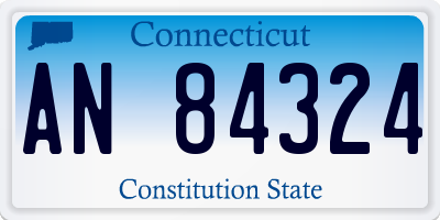 CT license plate AN84324