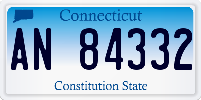CT license plate AN84332
