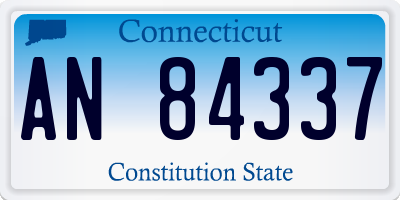 CT license plate AN84337