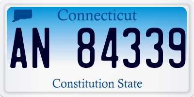 CT license plate AN84339