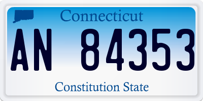 CT license plate AN84353