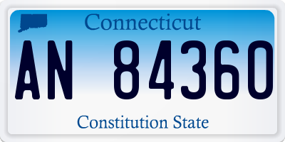 CT license plate AN84360