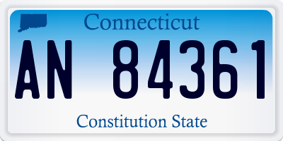 CT license plate AN84361