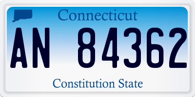 CT license plate AN84362