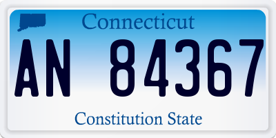 CT license plate AN84367