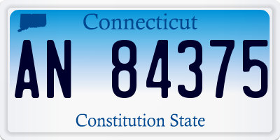 CT license plate AN84375