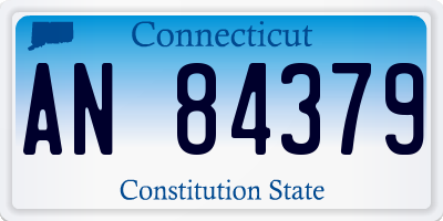 CT license plate AN84379