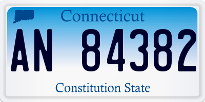 CT license plate AN84382