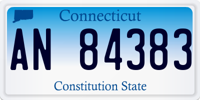 CT license plate AN84383