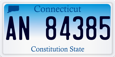 CT license plate AN84385