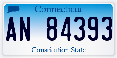 CT license plate AN84393