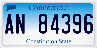 CT license plate AN84396