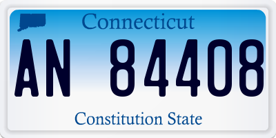 CT license plate AN84408