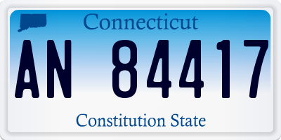 CT license plate AN84417