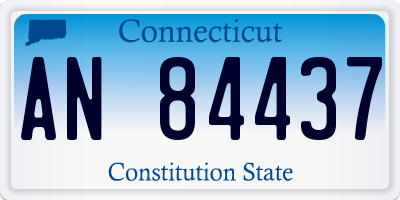 CT license plate AN84437