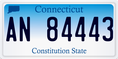 CT license plate AN84443