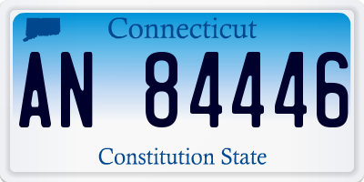 CT license plate AN84446