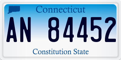 CT license plate AN84452