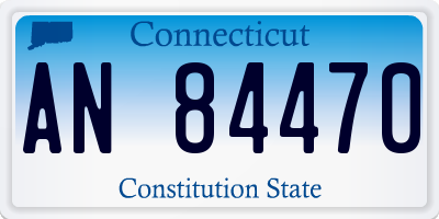 CT license plate AN84470