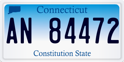 CT license plate AN84472