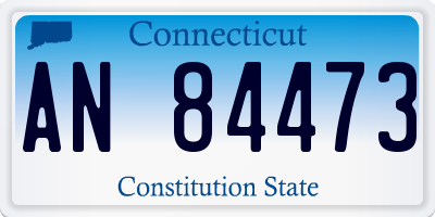 CT license plate AN84473