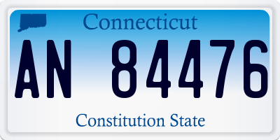 CT license plate AN84476
