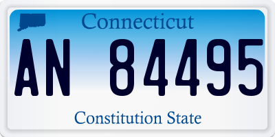 CT license plate AN84495
