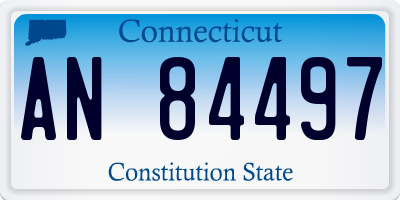 CT license plate AN84497