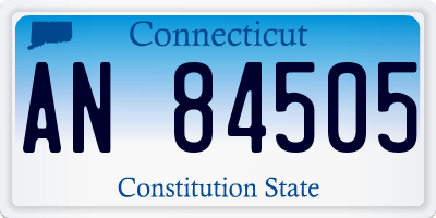 CT license plate AN84505