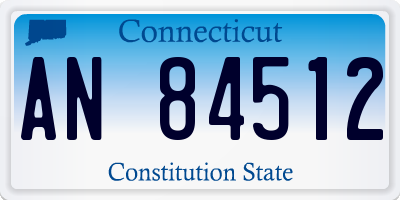 CT license plate AN84512