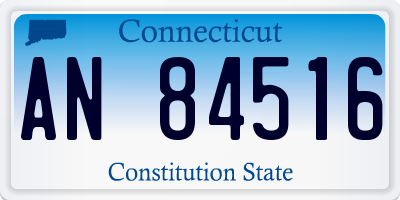 CT license plate AN84516